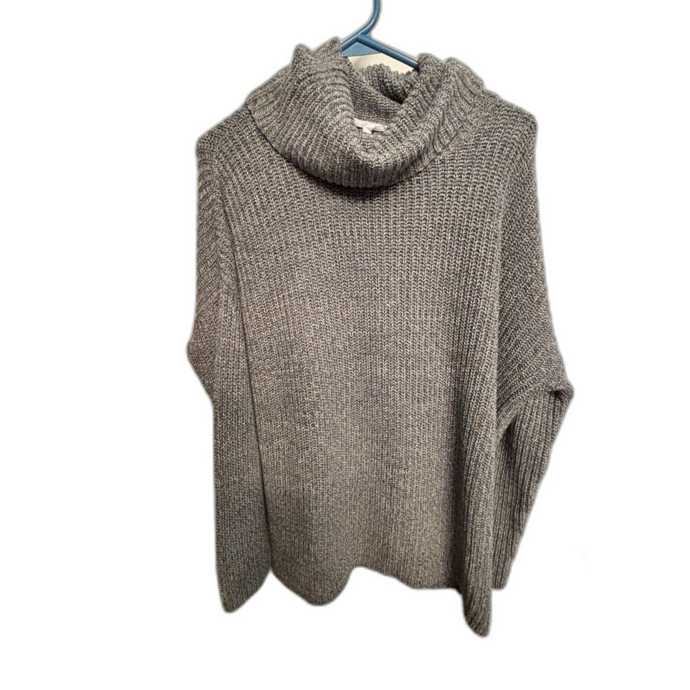 BCBGeneration Gray Chunky Knit Cowl Neck Sweater Size M